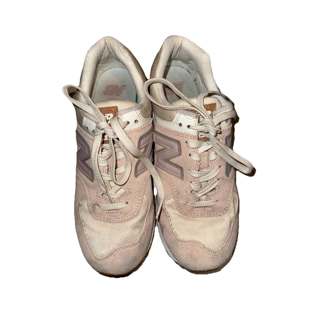 New Balance 574 Classic Trainers Sneakers Womens 10 Beige Light Pink